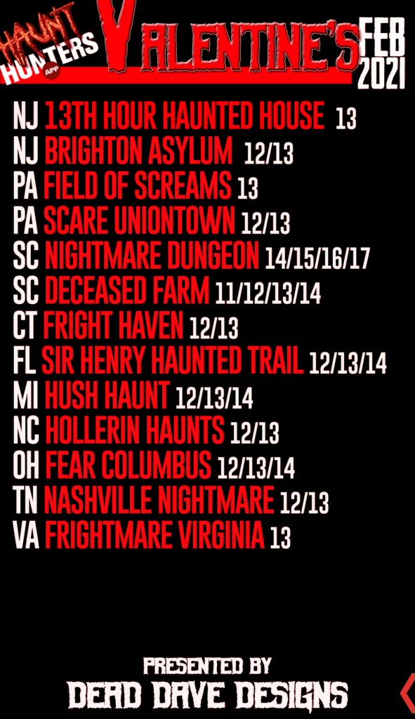 Valentines Haunts 2021
